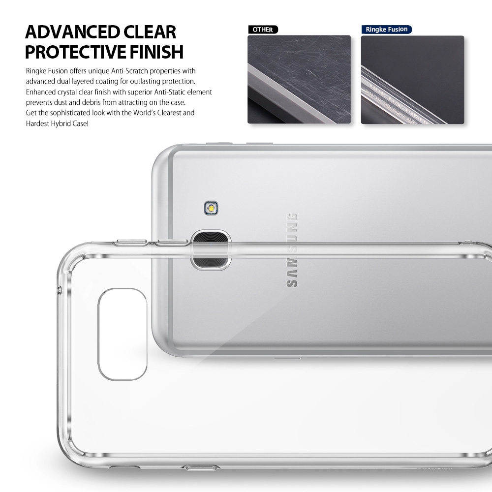 Ringke Fusion Samsung Galaxy A8 2016 เคสใสกันกระแทก ผ่านการทดสอบการกระแทกระดับ Military Grade ด้วยเทคโนโลยีกระจายแรงกระแทก (Crytral Clear) 6